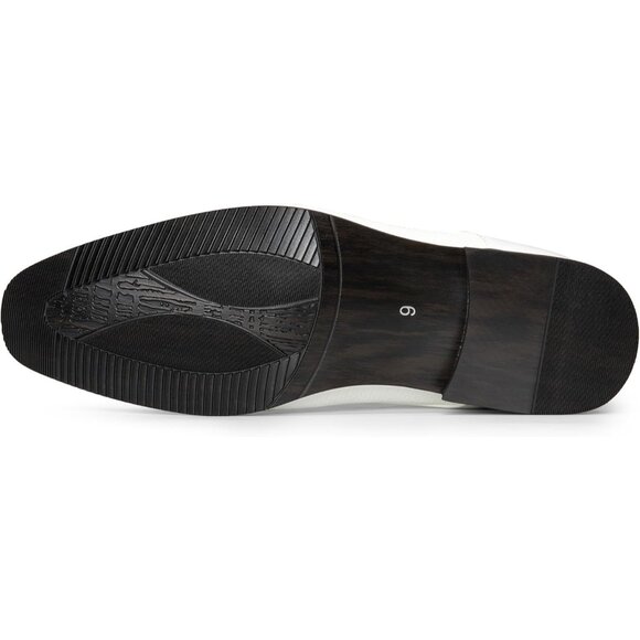 Bruno Marc Men's White Tuxedo Shoe Slip on Classic Patent Velvet Leather Loafers - Picture 4 of 9